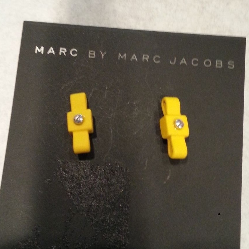 Marc By Marc Jacobs Yellow All Tied Up Bow Earring